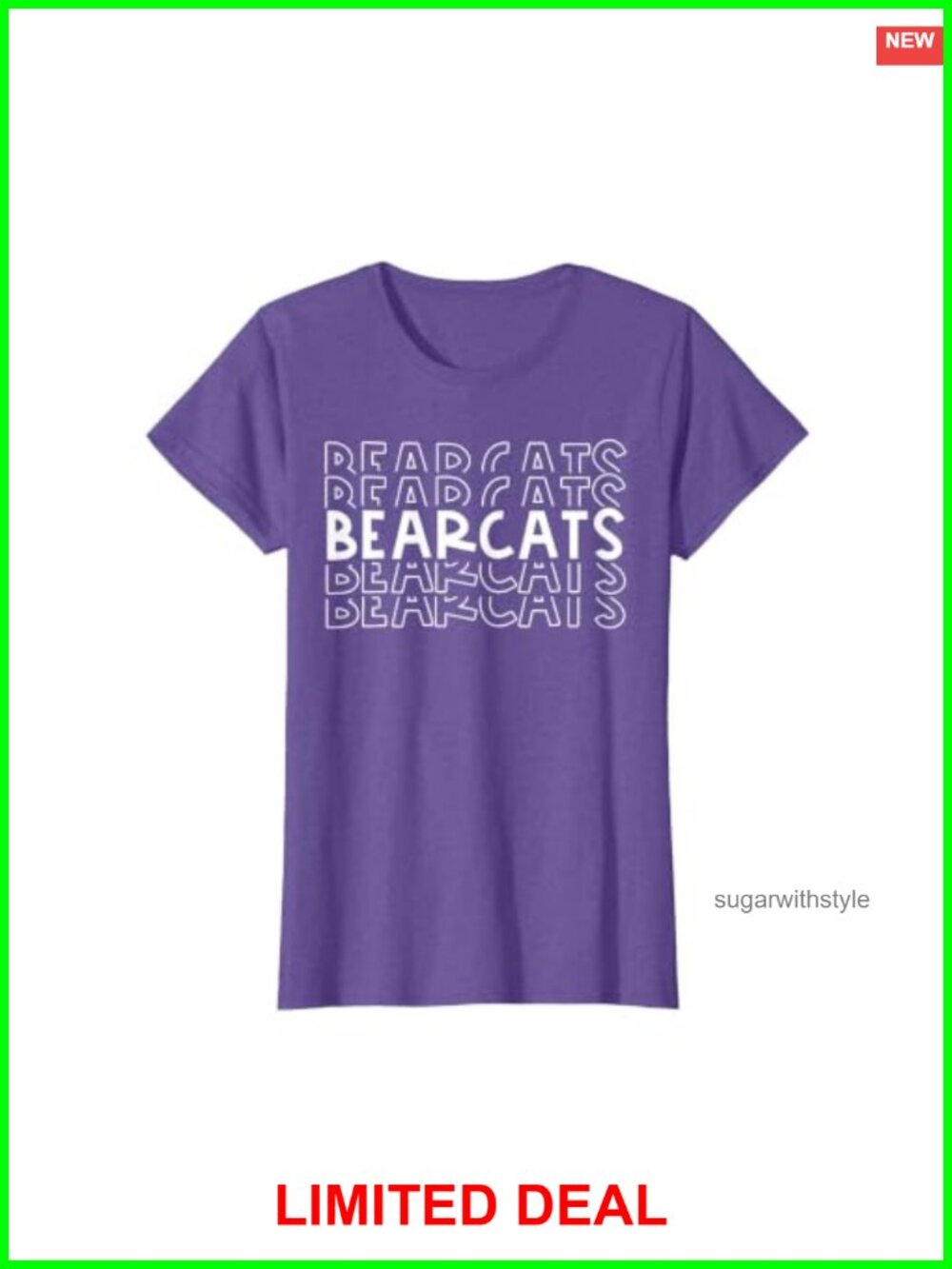 Bearcats School Sports Team Mascot College Athlete Graphic Tee
